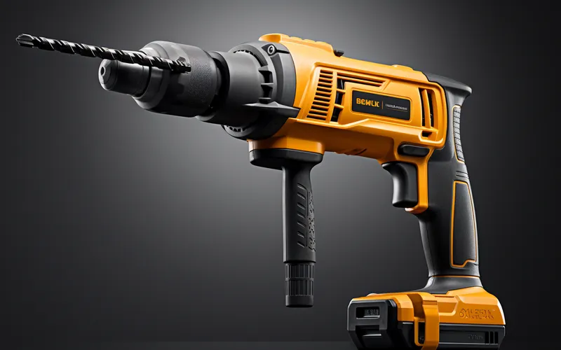 um den besten Bohrhammer zu ermitteln." Alt-Text: "Mehrere Bohrhämmer im Vergleichstest"